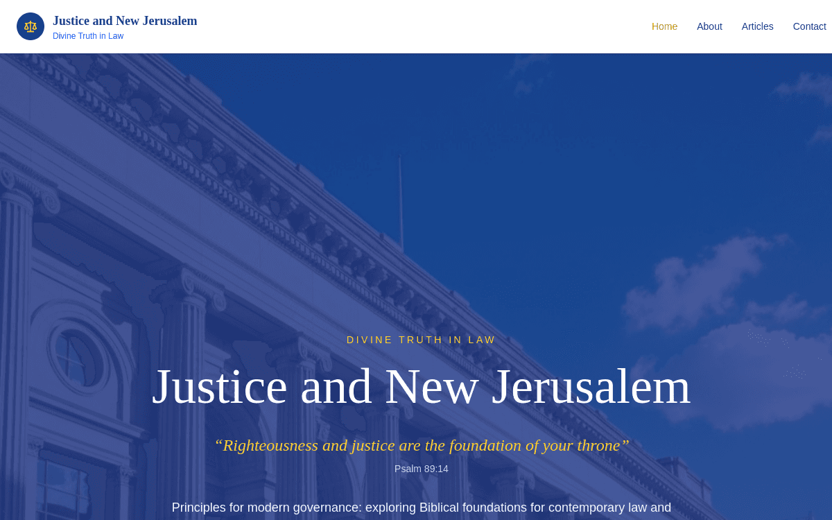 Justice & New Jerusalem preview